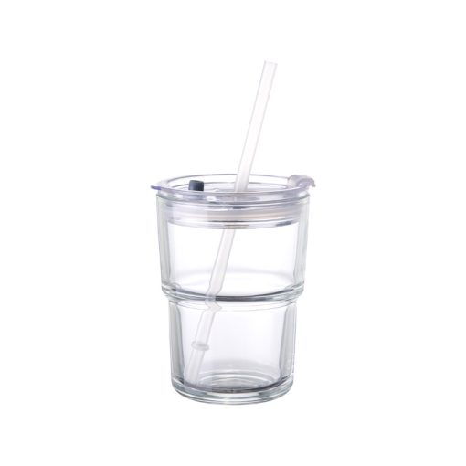 Glass straw coffee cup 800 1 2
