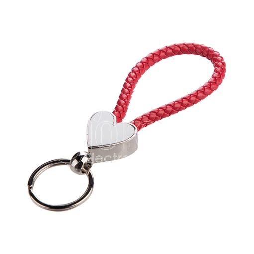 Heart Braided Keyring red 1 4