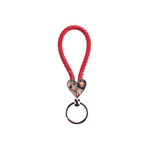 Heart Braided Keyring red 3