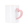 Heart shaped two color mug600 pink3