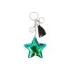 Keychains w Magic Flip Sequin Ornament star bluegreen