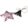 Keychains w Magic Flip Sequin Ornament star pinkgray 1 1