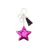 Keychains w Magic Flip Sequin Ornament star purplered