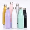 500 ml Sublimation Colored Crackle Paint Finish Stainless Steel Cola-Shaped Water Bottle