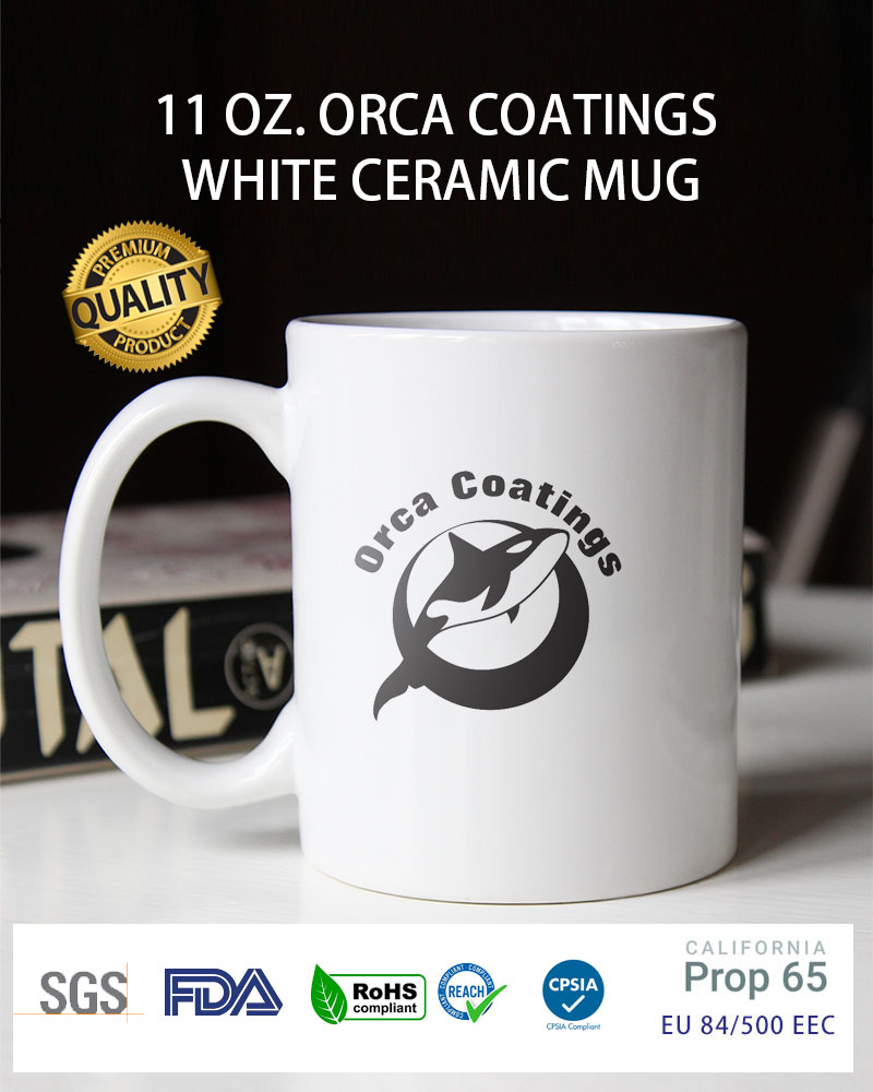 Orca Coatings 11 oz white mug