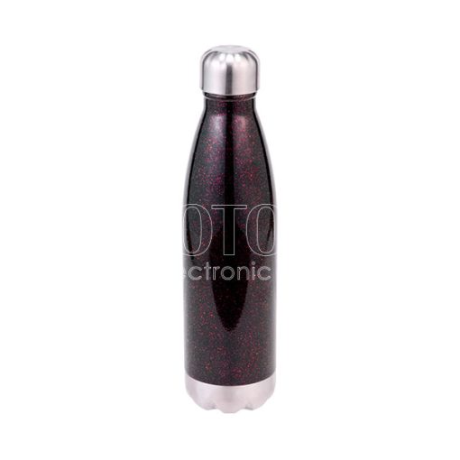 500 ml Sublimation Colored Glitter Stainless Steel Cola-Shaped Water Bottle