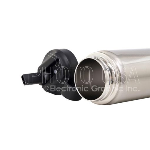 950 ml Sublimation Stainless Steel Sports Vacuum Bottle with Built-in Straw and Finger Loop Handle
