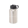 750 ml Sublimation Stainless Steel Sports Vacuum Bottle with Built-in Straw and Finger Loop Handle