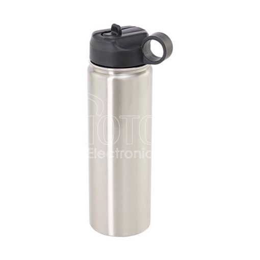 650 ml Sublimation Stainless Steel Sports Vacuum Bottle with Built-in Straw and Finger Loop Handle