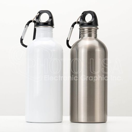 600 ml Sublimation Stainless Steel Sports Bottle with Carabiner Clip