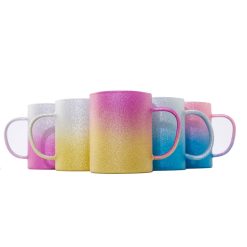 Sublimation Colored Glitter Glass Mug