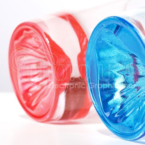 Transparent color bottom conical glass cup 600 10