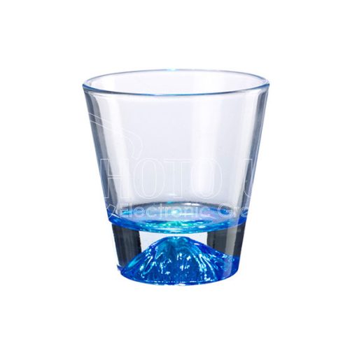 Transparent color bottom conical glass cup 600 3