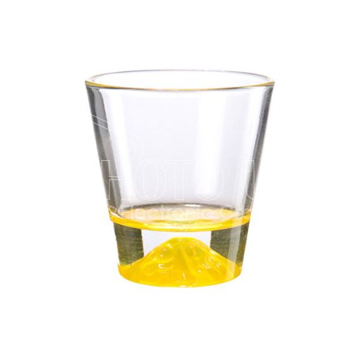 Transparent color bottom conical glass cup 600 7