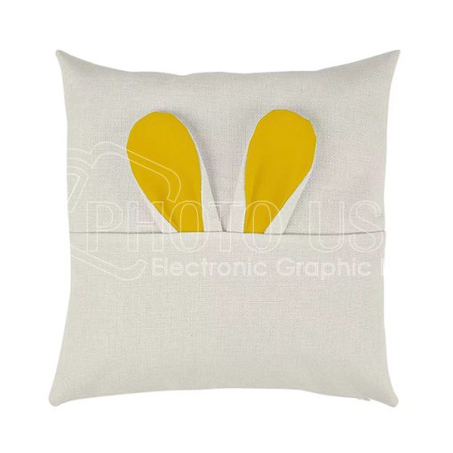 Sublimation Linen Easter Bunny Pillow Case