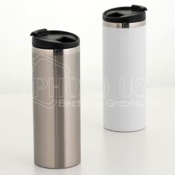 14 oz. Sublimation Stainless Steel Skinny Tumbler with Silver Brim