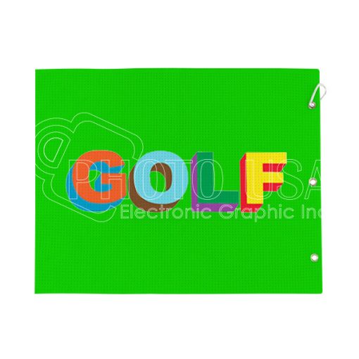 Sublimation Microfiber Waffle Golf Towel with Carabiner Clip