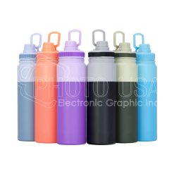 25 oz./750 ml Two-Color Powder-Coated Stainless Steel Sports Water Bottle for Laser Engraving and UV Printing
