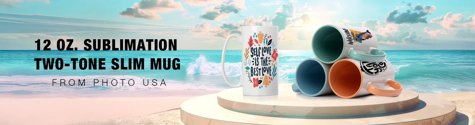 12oz sublimation Two Tone Slim