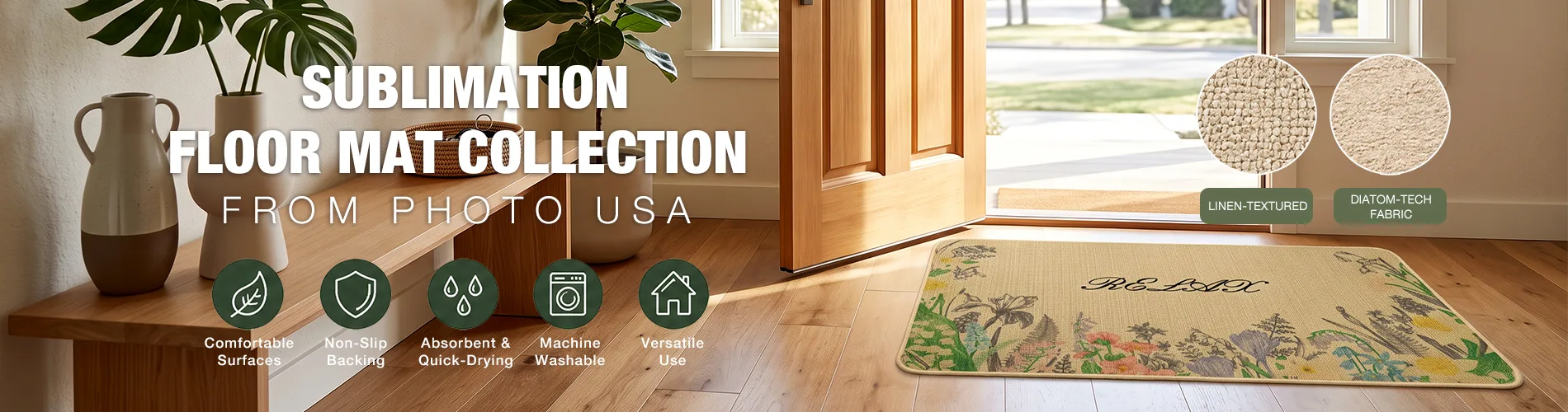 sublimation floor Mat Collection banner