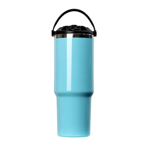 This custom tumbler is crafted from high-quality, food-grade stainless steel.