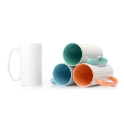 Four fresh interior colors: white, orange, light blue, light green.