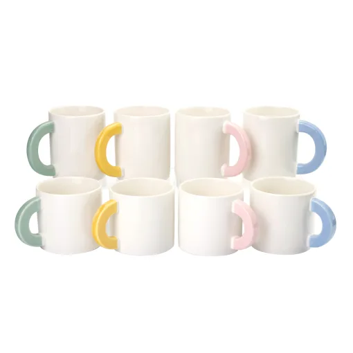 You can customize this mug by imprinting any desired logo, pattern or text on the surface.