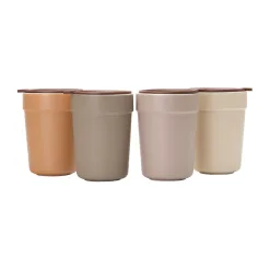 Four natural, earthy tones: Khaki, Dark Brown, Gray, and Brick Red.