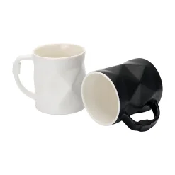 Available in deep black and clean white.