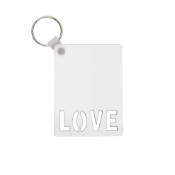 Sublimation Keychain Blanks - Double Sided MDF with Letter Design