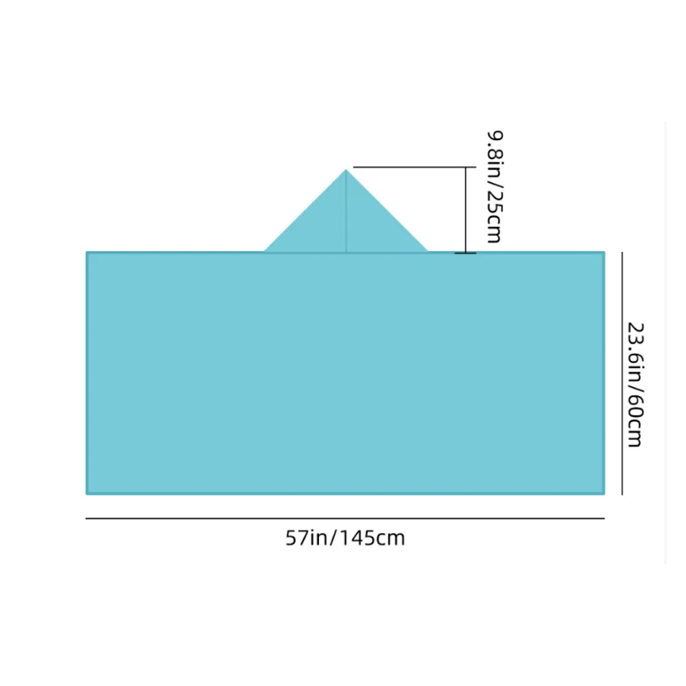 57x24-inch large-size shawl, covering head, neck, and arms.